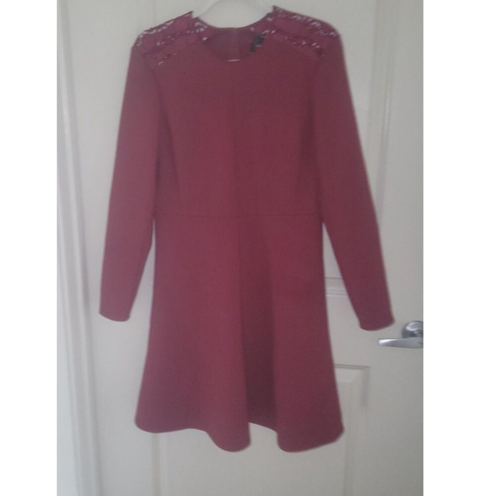 Longchamp Red Dress with Lace. Size 40 (US 8). New w Tags